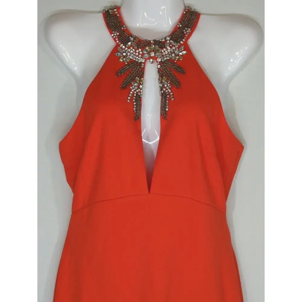 The Clothing Company Embellished Red Cut Out Mini Dress‎ Women's MEDIUM NWT